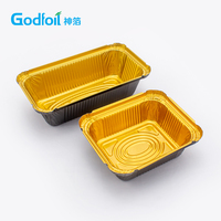 Barquettes de cuisson rectangulaires jetables en aluminium n°1, n°2, n°6a – Barquettes carrées jetables en aluminium avec couvercles pour plats à emporter