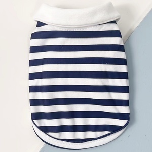 Summer Casual Striped Polo Collar Shirts <b>T</b>-Shirt Dog Dress Luxury Pet Clothes Dog <b>T</b>-Shirt - Product Image 4