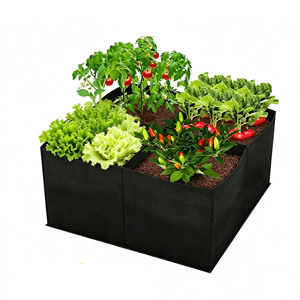 Sac de culture rectangulaire en feutre respirant et réutilisable, robuste, de 10, 20, 30 gallons, pour tomates et jardins surélevés - Product Image 1