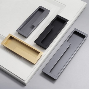 Modern Zinc Alloy Pull Handle for Cabinets Drawer Wardrobe Dresser Kitchen Embedded Sliding <b>Door</b> Handle Hidden Bathroom - Product Image 3