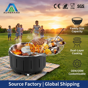 Parrilla Portátil de Carbón de Encendido Rápido con Ventilador USB a Batería, Compacta y sin Humo, para Exteriores - Product Image 1
