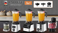 Mixeur 6-en-1 Multifonctionnel BARDEFU, Hachoir à Viande, 3L, 9500W, en Acier Inoxydable, Mixeur et Centrifugeuse Robuste