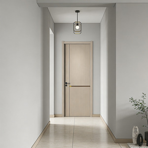 Puerta de madera y plástico de apertura plana para interiores, WPC, venta al por mayor, puertas de madera personalizadas a prueba de humedad para aulas escolares - Product Image 2