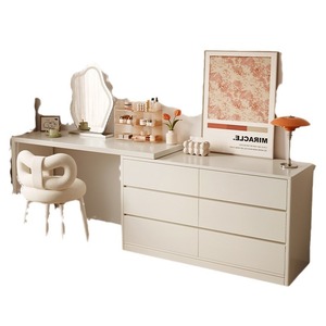 Tocador de Estilo Nuevo Color Crema con Gabinete de Almacenamiento de Noche Moderno y Luz Integrada <span class=keywords><strong>para</strong></span> Dormitorio - Product Image 5
