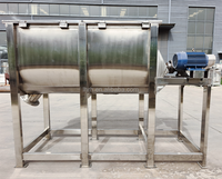 Mélangeur à ruban chauffé à la vapeur SUS316L 1000L, mélangeur horizontal pour poudres, machine pour le mélange et le séchage de poudres cosmétiques et chimiques