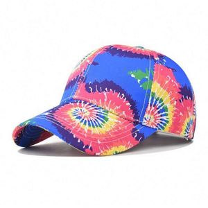 Casquette de baseball tie-dye brillante de couleur unie, haute qualité, 6 panneaux, sublimation, vente en gros - Product Image 3