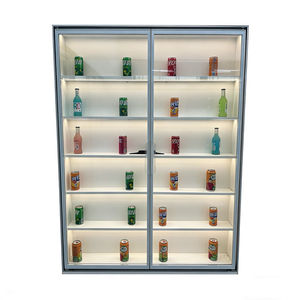 Unidad Comercial Deslizante de Doble Temperatura con Puerta de Vidrio para Ahorro de Espacio, para Latas de Refresco Refrigeradas y Bocadillos, Promueve Compras, Edición Limitada - Product Image 4