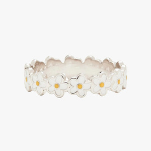 Anello con fiore a margherita per donna, grazioso gioiello floreale ispirato alla natura - Product Image 1