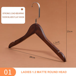 저렴한 공장 가격 코트 옷걸이 골동품 나무 인쇄 로고 걸이 - Product Image 6