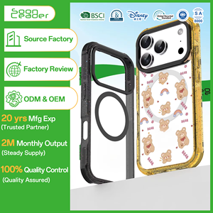 Soonleader ECO Phone 17 Couverture En Gros Personnalisé Magnétique Clair Mobile Phone Case pour <span class=keywords><strong>Iphone</strong></span> 17 16 15 <span class=keywords><strong>14</strong></span> Pro Max - Product Image 1