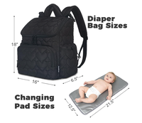 Baby-Wickelrucksack, Multifunktionale Babytasche für Mama und Papa, Großer Wickelrucksack mit Wickelunterlage