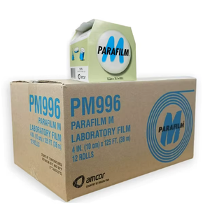 Parafilm PM996 Lab Sealing Film Roll 4in x 125ft Laboratory <b>Plastic</b> <b>Wrap</b> for Glassware Sealing - Product Image 4