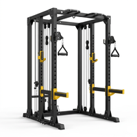 Rack de musculation avec poulie réglable à 20 positions, rack commercial Q235 PR-CR-C02 unisexe