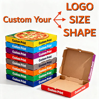 Boîte à pizza rétro personnalisée en kraft, production rapide en 72h, boîte à emporter en carton ondulé imperméable et anti-écrasement