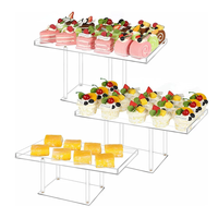 Support de présentation de cupcakes/desserts en acrylique amovible, support à étages pour buffet, pour mariage, fête, pause thé, banquet, service de restaurant