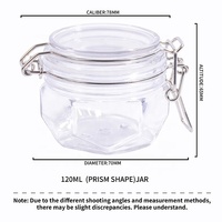 Pot cosmétique facial en PET de qualité alimentaire de 120 ml, à fermeture hermétique, marque QINXI