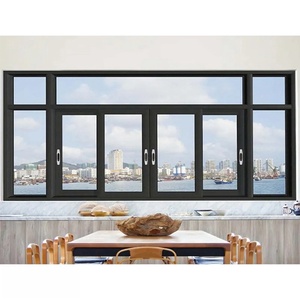 Fenêtre en aluminium à rupture de pont thermique, <span class=keywords><strong>double</strong></span> <span class=keywords><strong>vitrage</strong></span> moderne, insonorisée, certifiée Energy Star, sur mesure pour villa et hôtel - Product Image 4