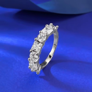 Nuovo Anello Geometrico in <span class=keywords><strong>Argento</strong></span> 925 per Donne, Semplice e Personalizzato, Sottile e Stratificato, Gioiello di Moda per Matrimoni - Product Image 1