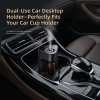 Diffuseur d'huiles essentielles sans eau pour voiture et bureau, bouteille d'huile directe 10 ml, double alimentation USB-C, base 70 mm, vente en gros usine