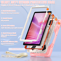 Pour Lenovo Tab 10.1 pouces 2025 étui pour tablette robuste antichoc en Silicone épais pour enfants avec dragonne rotative à l'épaule