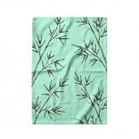 Serviettes de cuisine 100% coton, imprimé bambou Japandi, style minimaliste zen, 40x60cm