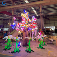 Lanterne de festival en plein air ZiGong FL-47 Nouveau design Lanterne de plantes colorées en corail de Noël
