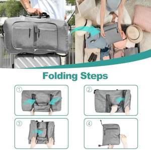 Sac <span class=keywords><strong>de</strong></span> voyage en polyester imperméable extra large, léger, pliable, avec fermeture éclair, sac <span class=keywords><strong>de</strong></span> voyage pour hommes et femmes - Product Image 4