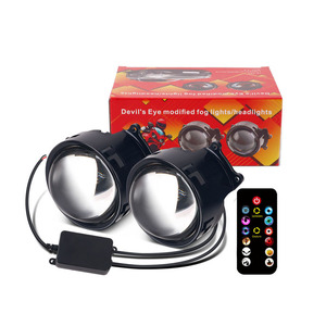 ไฟ LED ไดนามิก Devil Eyes 2 ชิ้น 12V พร้อมรีโมทคอนโทรล  ไฟหน้ามอเตอร์ไซค์แบบยูนิเวอร์แซล  ชุดดัดแปลงไฟ LED Devil Eye  ควบคุมผ่าน Wifi - Product Image 6