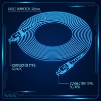 Kabel Patch Fiber Optik SC/APC ke SC/APC Single Mode Simplex Jumper Kelas Operator dengan Garansi 1 Tahun untuk FTTH