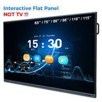 65 75 86 İnç İnteraktif Düz Panel Android/Windows, Konferanslar için Ops Yuvası ile, 40 Nokta Dokunmatik 4k Akıllı Tahta, Eğitim İçin