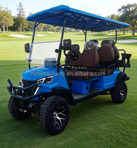 Carrito de Golf Eléctrico de 6 Plazas con Pantalla de Velocímetro y Luz Personalizable para Escenarios de Turismo Ecológico en Zonas Húmedas - Product Image 4