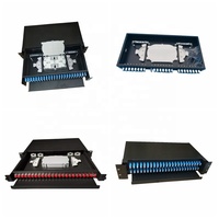 12 24 48 Port Rak Distribusi Optik Tipe Laci SC/UPC Panel Patch Serat Optik Geser ODF