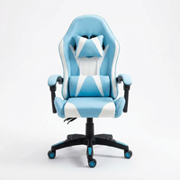 Grande chaise de gaming ergonomique en cuir, réglable, pivotante à 360 degrés, pour bureau, visiteur, PC, maison, jeu
