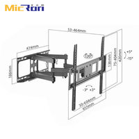 Dudukan Dinding Tv LED, Braket Dinding Tv Pelat Dinding Besar LED LCD Gerakan Penuh Putar Dudukan TV