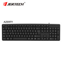 Clavier ergonomique de bureau USB JERTECH K328 personnalisé 104 touches, clavier d'ordinateur filaire OEM personnalisé pleine taille