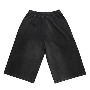 Pantalones Cortos Deportivos TOPSHOW con Logotipo Personalizado, Lavado Ácido, Dobladillo Crudo, Estilo Holgado, Vintage, Streetwear Esencial para Hombre - Product Image 2