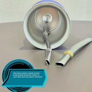 Set de Vaso Térmico de Acero Inoxidable de Doble Pared de 8 oz con Bombilla y Cepillo para <span class=keywords><strong>Mate</strong></span>, Diseño de Calabaza Natural, Venta al por Mayor - Product Image 4