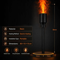 Machine à lumière LED à effet de flamme simulée, effet de flamme réaliste pour Halloween, Noël, les torches sportives et la décoration de fête