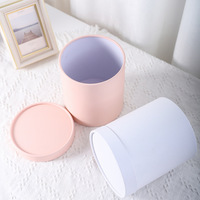 Grande boîte cadeau ronde noire en carton laminé UV, écologique, réutilisable, recyclable, imperméable et portable - Vente en gros