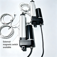 Actionneur électrique avec capteur de position à effet Hall, aimant permanent, étanche IP66, 12V-48V, charge maximale 5000N, course personnalisable, usage industriel