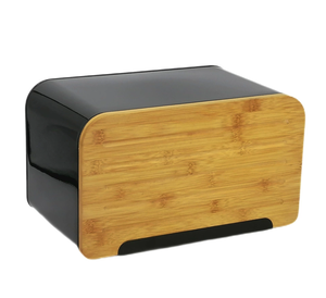 กล่องใส่ขนมปังแบบเลื่อนทำจากไม้ไผ่, กล่องเก็บขนมปังโลหะ, กล่องใส่ขนมปังบนเคาน์เตอร์ครัว, กล่องใส่ขนมปังกันฝุ่นขายส่ง - Product Image 5