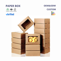 Échantillon disponible, boîte à gâteau carrée transparente de luxe en carton dur noir personnalisée, de qualité alimentaire, pour emballage cadeau