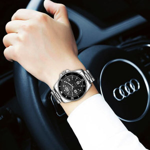 <span class=keywords><strong>Montre</strong></span> de sport étanche de marque avec <span class=keywords><strong>bracelet</strong></span> en acier inoxydable, luminescente dans le noir, <span class=keywords><strong>montre</strong></span> à quartz pour homme, style business, vente en gros - Product Image 3