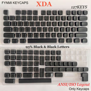 Fynmi ISO ANSI <span class=keywords><strong>XDA</strong></span> 93% สีดำตัวอักษรสีดำ100% สี PBT Dye การระเหิด <span class=keywords><strong>XDA</strong></span> สูง9.0มม. ปุ่มกดสำหรับ MX สวิตช์กล - Product Image 6