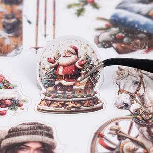 20 stiker kustom terbuat dari hewan peliharaan Matte dan kertas tulis stiker Natal untuk jurnal buku stiker potong - Product Image 5