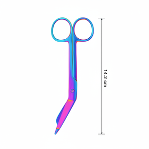 LISTER 5.5 Inch Manual Stainless Steel Scissors Customized Color Mirror <b>Polish</b> Finish CE Certified Surgical Instrument Basis - Product Image 1