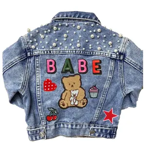 Personalised Custom Patch Children Jean Match Wedding Boys And Girls Patch Kids Denim Jacket