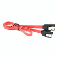 Cable de datos SATA de 90 grados, ángulo recto, SATA III, 6,0 Gbps, negro con bloqueo para unidades HDD, SSD, CD y DVD, 1 unidad