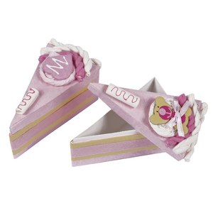 Bomboniera pezzo di torta rosa Cupcake Toppers per feste natale capodanno san valentino eventi accessori a forma di numero - Product Image 3
