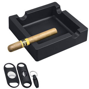 Vente chaude En Céramique Carré Silicone Cendrier Portable Haute Température Résistance Cigare Cendrier Fumer Accessoires - Product Image 1